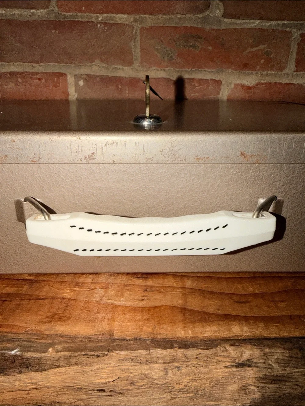 Metal Cash Box with White Handle